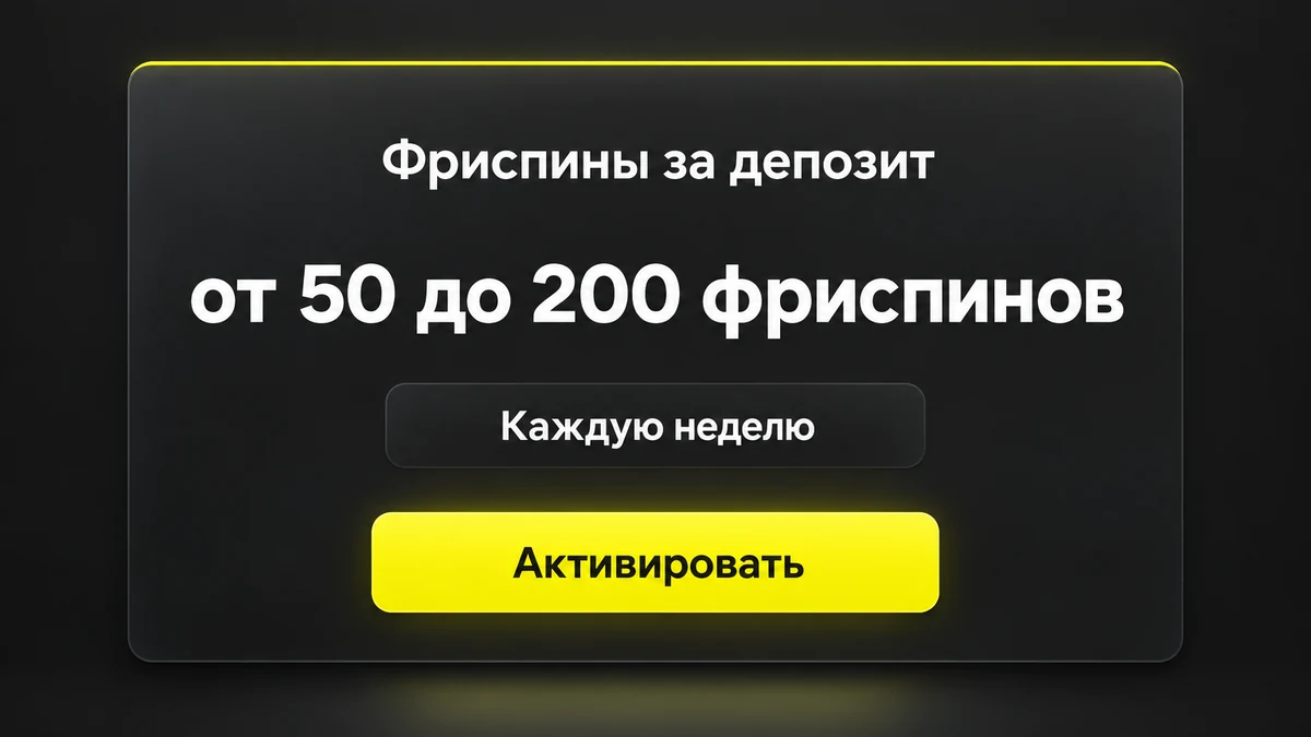Панель акции Parik24: от 50 до 200 фриспинов за депозит каждую неделю